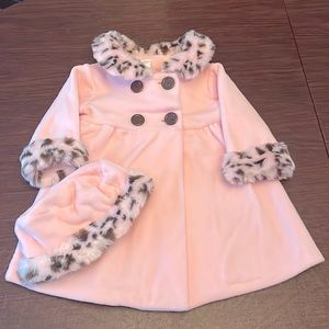 Girl Matching Coat and Hat Set